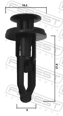 FEBEST 88570-083 Clip, trim/protection strip