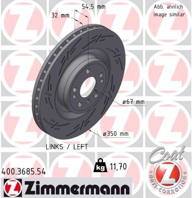 Гальмівний диск, Zimmermann 400.3685.54