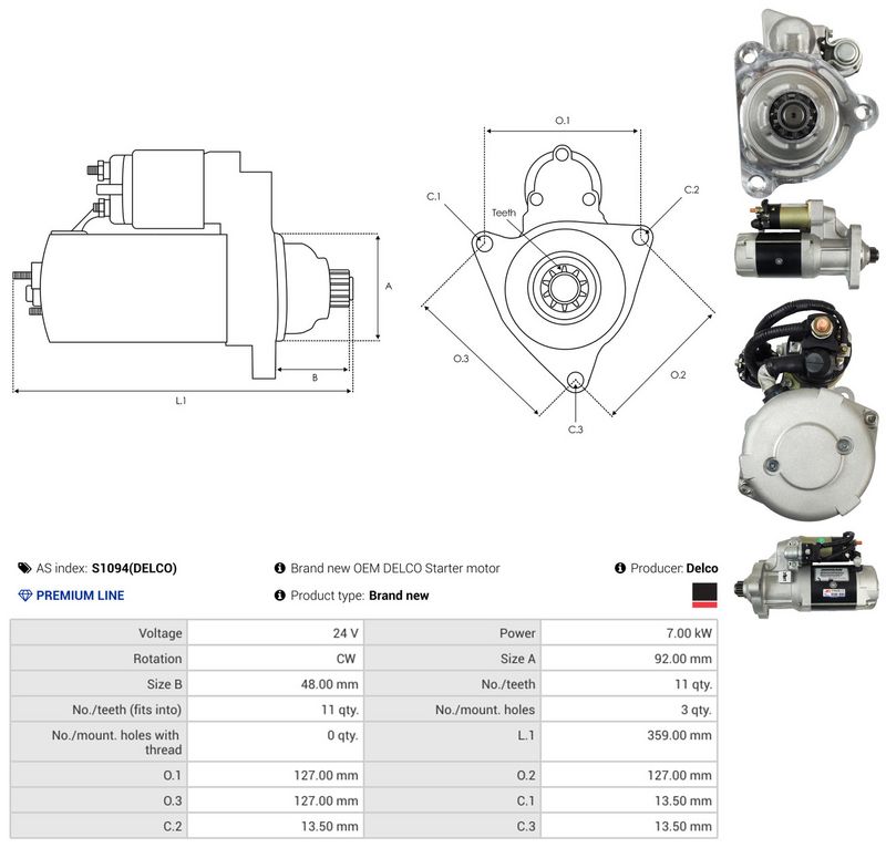 AS-PL S1094(DELCO) Starter