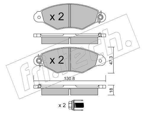 fri.tech. 262.0 Brake Pad Set, disc brake