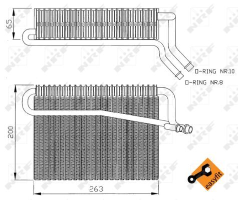 NRF 36076 Evaporator, air conditioning