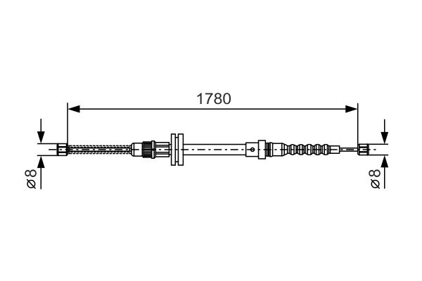 BOSCH huzal, rögzítőfék 1 987 482 045