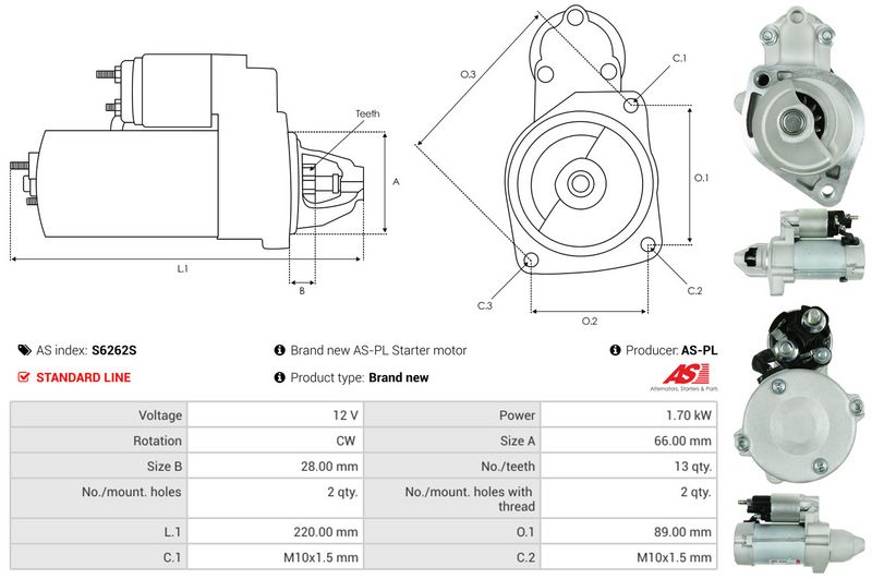 AS-PL S6262S Starter