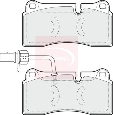 APEC Brake Pad Set, disc brake PAD1613