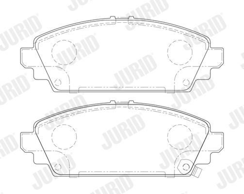 JURID HONDA Гальмівні колодки передній Accord 1.6 98-,Civic 1.7CTDi/2.0 01-