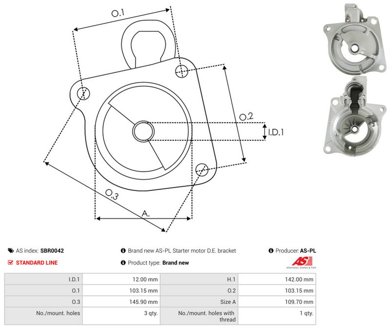 AS-PL SBR0042 Starter Lid, carburettor