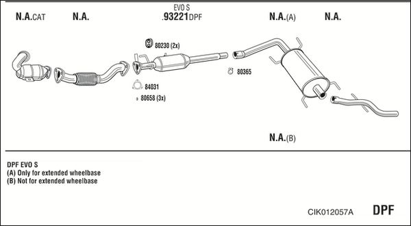 WALKER kipufogórendszer CIK012057A