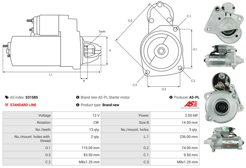 AS-PL S3158S Starter