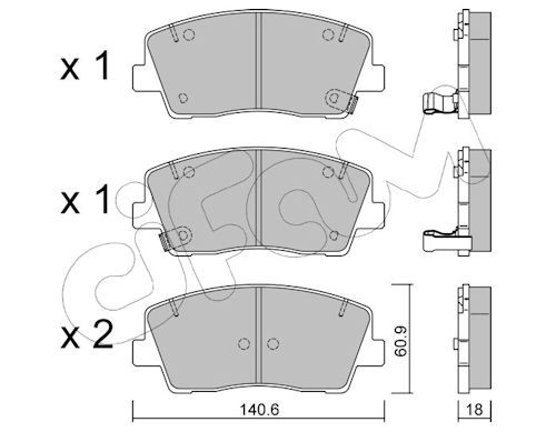 Set placute frana,frana disc 822-1169-0 CIFAM
