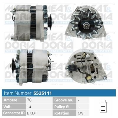 MEAT & DORIA Dynamo / Alternator 5525111