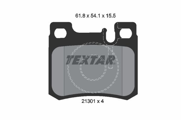 Комплект гальмівних накладок, дискове гальмо, Textar 2130103
