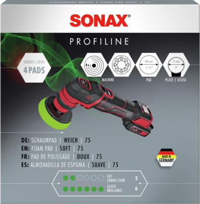 Disc/pad, polizor SONAX Foam Pad soft 75 04926000