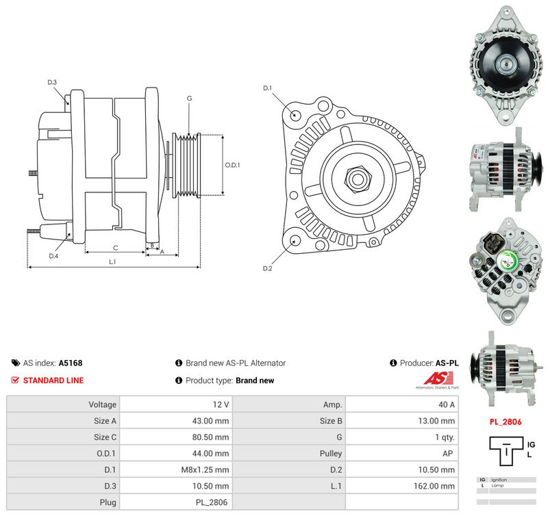 Generaator, AS-PL A5168