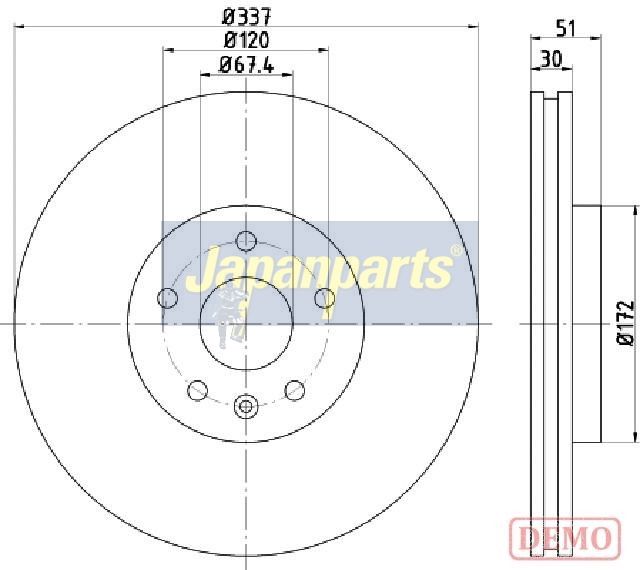 спирачен диск JAPANPARTS