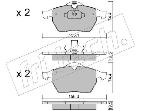fri.tech. 120.0 Brake Pad Set, disc brake