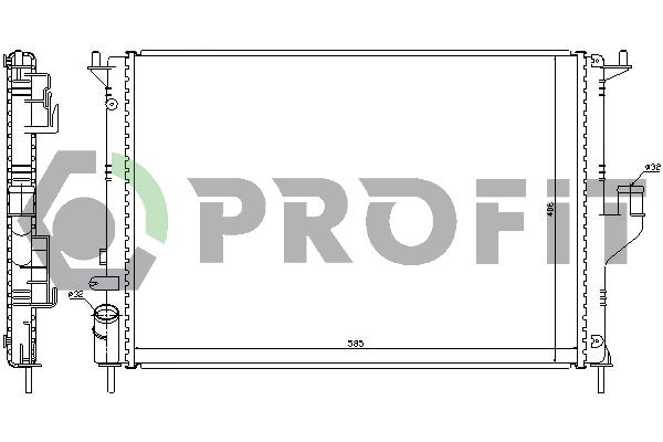 Радіатор, система охолодження двигуна, Profit 6037N5