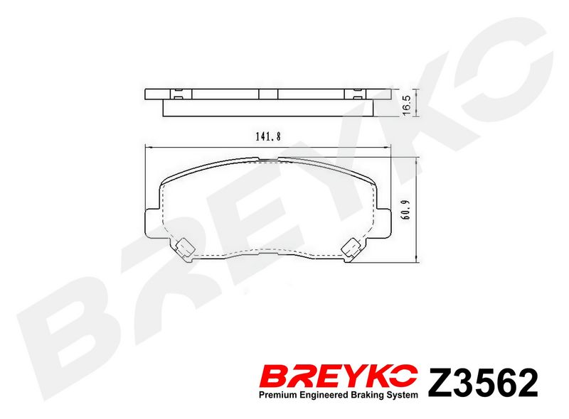 DAVID VASCO Z3562 Brake Pad Set, disc brake