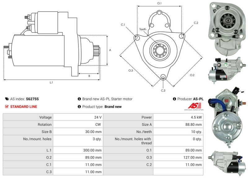 AS-PL S6275S Starter