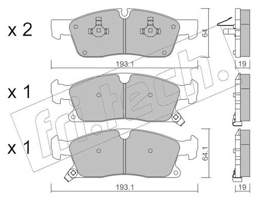 fri.tech. 942.0 Brake Pad Set, disc brake