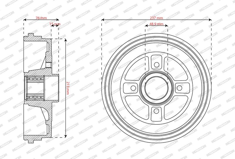 Ferodo Brake Drum FDR329828