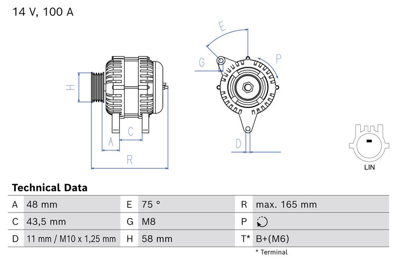 Bosch Alternator 0 986 085 130