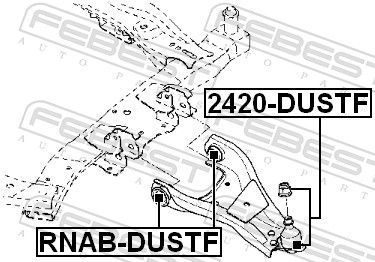 FEBEST 2420-DUSTF Ball Joint