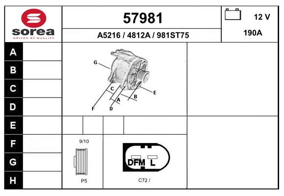 EAI 57981 - Alternator