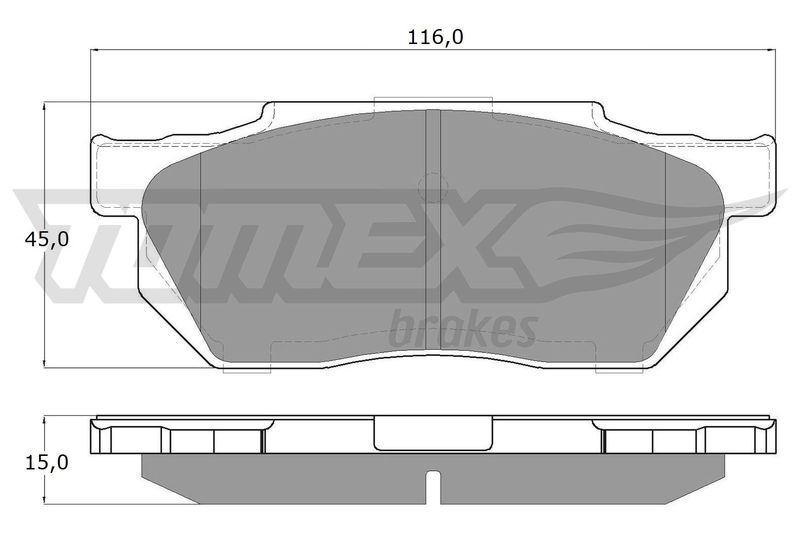 TOMEX Brakes TX 12-64 Комплект гальмівних накладок, дискове гальмо