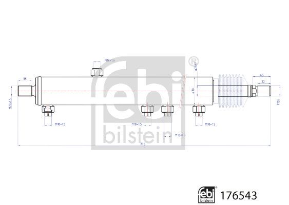 FEBI BILSTEIN 176543 Slave Cylinder, power steering
