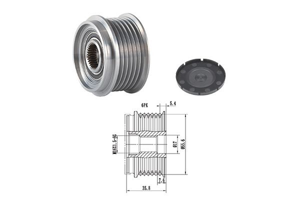 GOOM AP-0021 - Alternator Freewheel Clutch