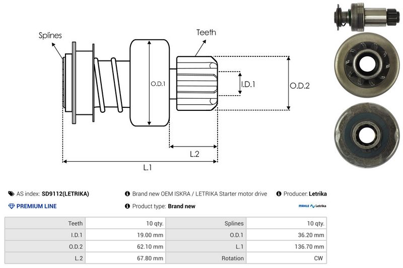 Vabajooks, starter, AS-PL SD9112(LETRIKA)