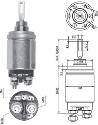 Product Ievilcējrelejs, Starteris MAGNETI MARELLI 940113050259 Image