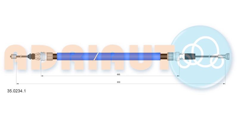 Тросовий привод, стоянкове гальмо, Adriauto 35.0234.1