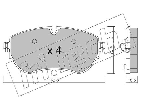 fri.tech. 1172.1 Brake Pad Set, disc brake
