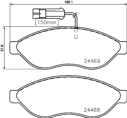 BREMBO fékbetétkészlet, tárcsafék P 23 143