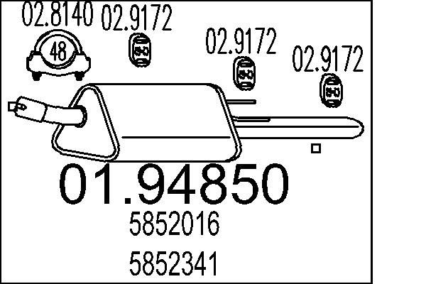 MTS hátsó hangtompító 01.94850