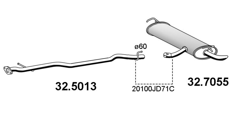 ASSO 32.5013 - Exhaust Pipe