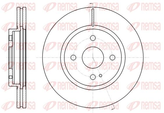 REMSA диск гальмівний передній MAZDA 2