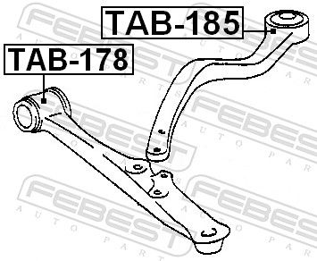 FEBEST TAB-185 Mounting, control/trailing arm