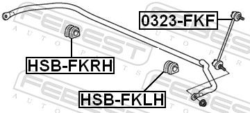 FEBEST HSB-FKRH Stabilizatoriaus įvorė