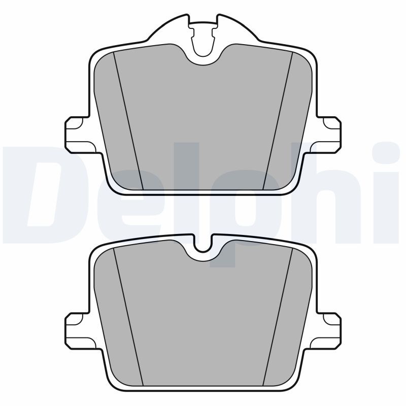 Комплект гальмівних накладок, дискове гальмо, Delphi LP3605