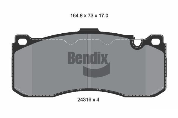 BENDIX Braking fékbetétkészlet, tárcsafék BPD1521