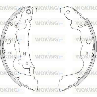 Комплект гальмівних колодок, задня вісь, 42мм, Captur/Citan W415/Clio/Dokker/Duster (12-21), Woking Z423700