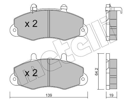 Plaquettes+de+frein+à+disque METELLI 22-0194-1