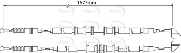 APEC Cable Pull, parking brake CAB1501