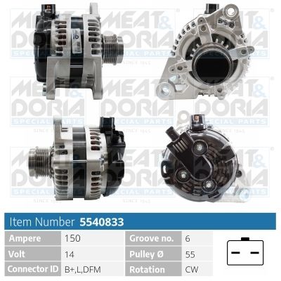 MEAT & DORIA Dynamo / Alternator 5540833