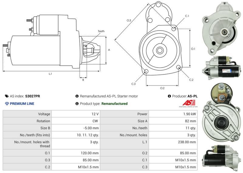 AS-PL S3027PR Starter