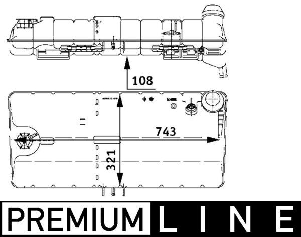 Розширювальний бачок, охолоджувальна рідина, Mahle CRT47000P