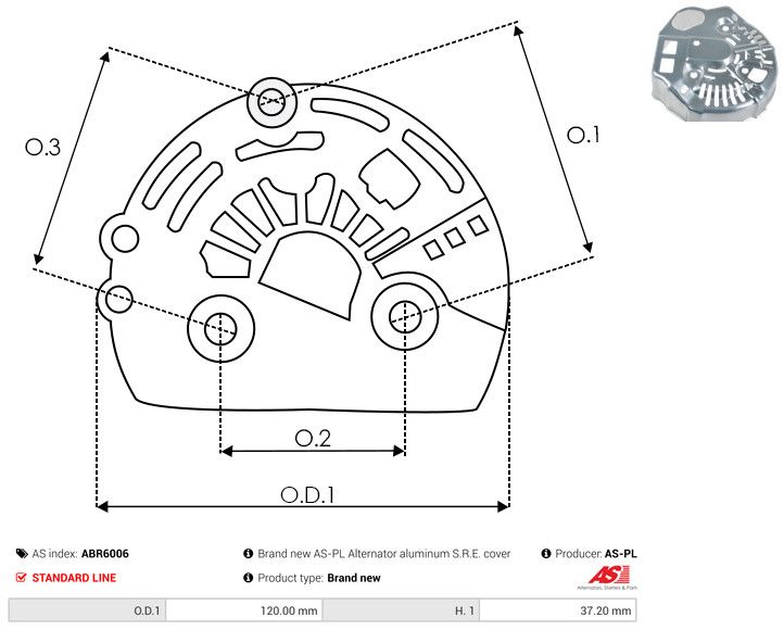 Kaitsekate, generaator, AS-PL ABR6006