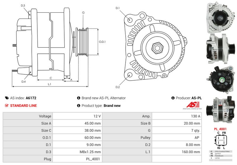 AS-PL A6172 Alternator